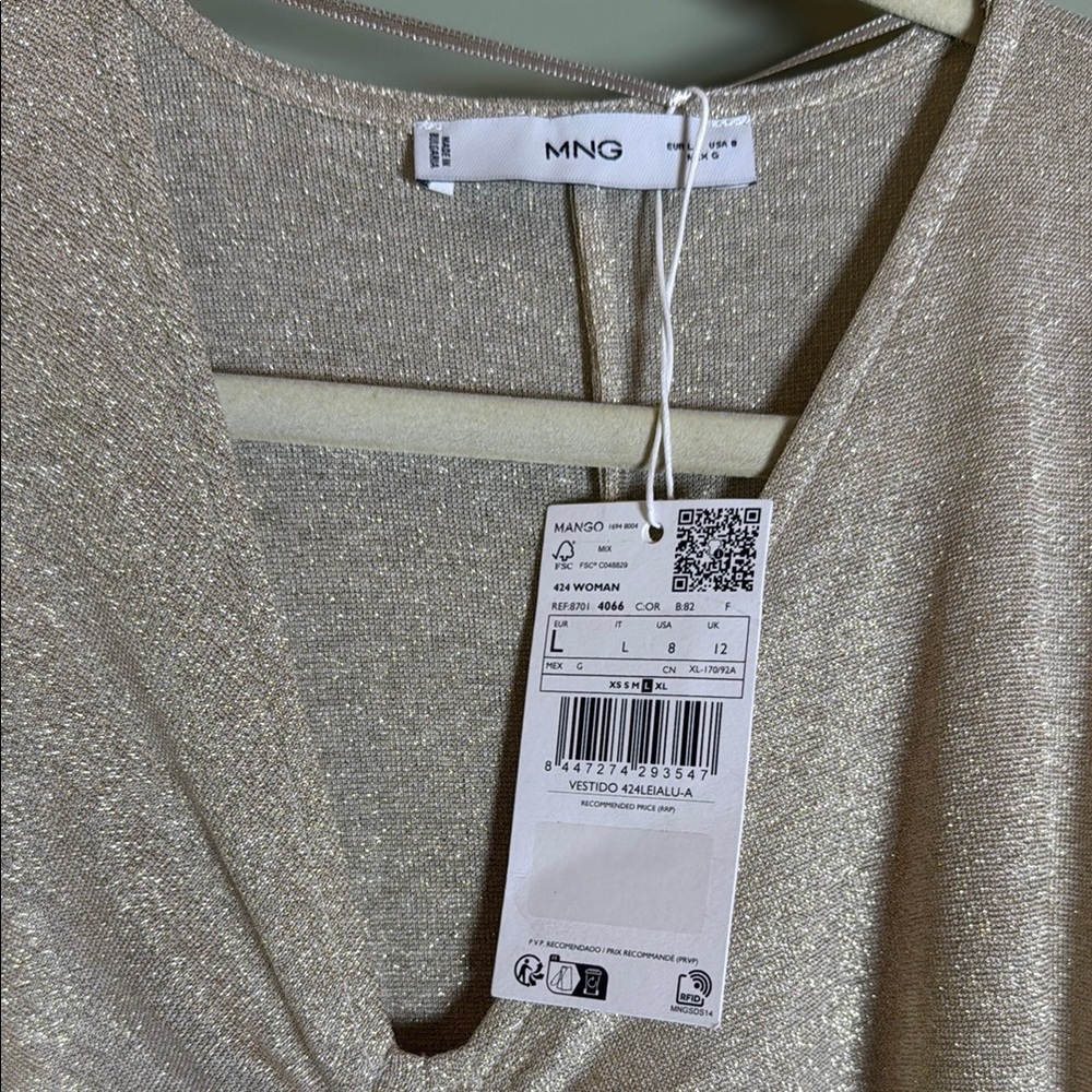 Mango Metallic Gold Caftan - Picture 4 of 7